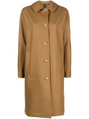 Vlněný kabát Mackintosh hnědý