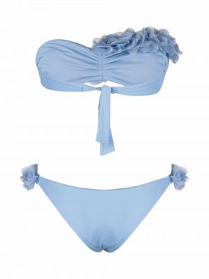 Bikini z falbankami La Revêche niebieski