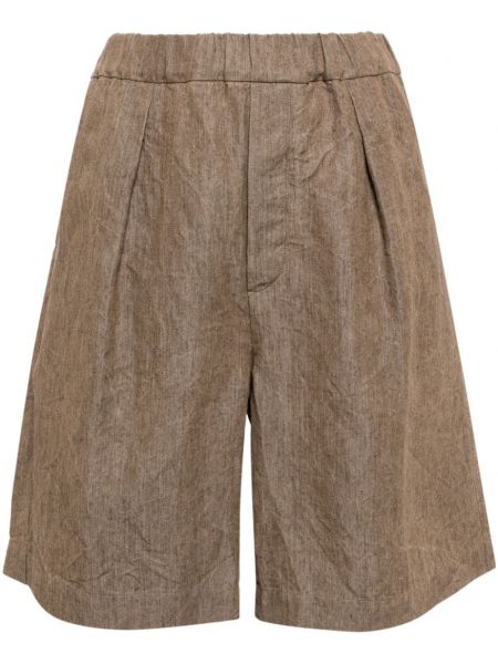 Pantaloni scurți plisate Forme D'expression maro