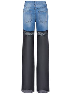 Tylové džínsy s rovným strihom Nensi Dojaka modrá