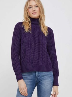 Vlněný svetr Joop! fialový