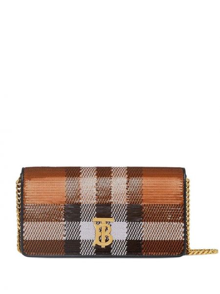 Paljett mini bag Burberry brun