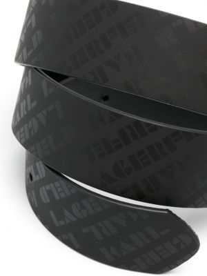 Oboustranný pásek s potiskem Karl Lagerfeld černý