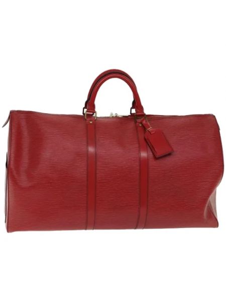 Torba podróżna skórzana Louis Vuitton Vintage czerwona