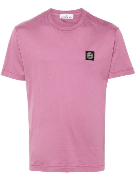 Puuvilla t-paita Stone Island pinkki