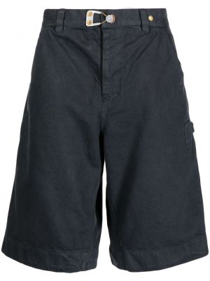 Pantaloni scurți din denim din bumbac cu cataramă Objects Iv Life gri