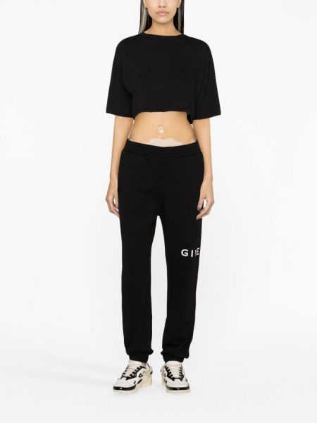 Pantalon de joggings en coton à imprimé Givenchy noir