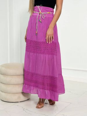 Čipkovaná sukňa Kesi fialová