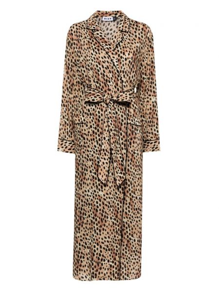 Leopardimustriga mustriline hommikumantel Rixo pruun