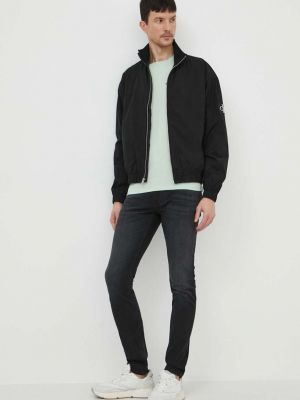 Kurtka jeansowa bawełniana oversize casual Calvin Klein Jeans czarna