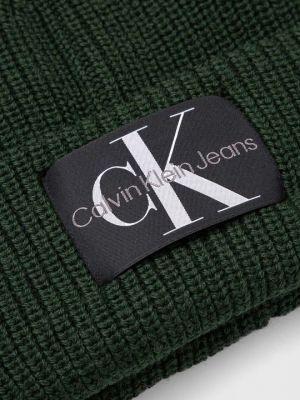 Шапка Calvin Klein Jeans зеленая