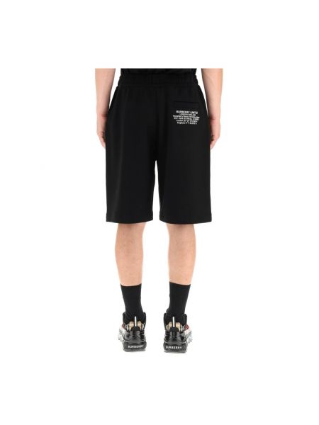 Pantalones cortos con estampado Burberry negro