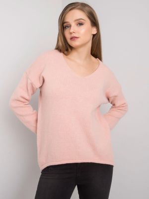 Oversized sveter Fashionhunters ružová