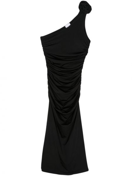 Midi haljina s cvjetnim printom Merci crna