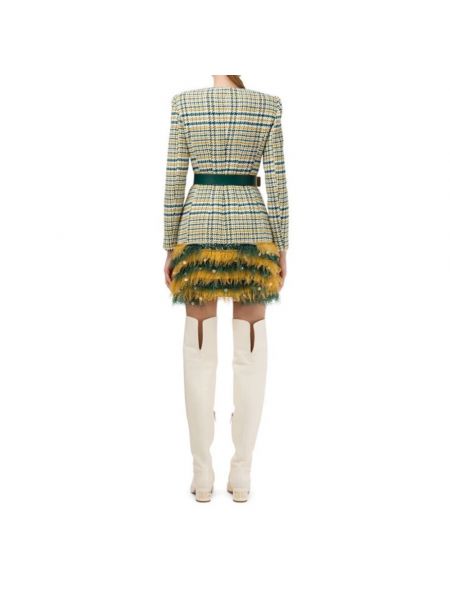 Mini vestido de algodón a cuadros Elisabetta Franchi