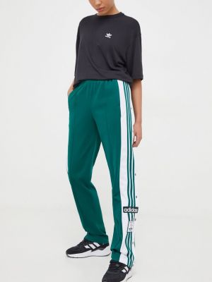 Зеленые спортивные штаны с аппликацией Adidas Originals