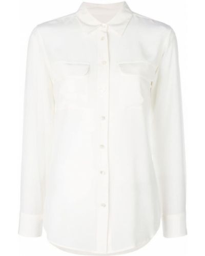 Biała koszula z długimi rękawami Equipment, biały