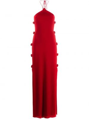 Вечерна рокля на цветя Magda Butrym червено