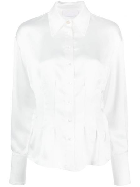 Σατέν πουκάμισο Genny λευκό
