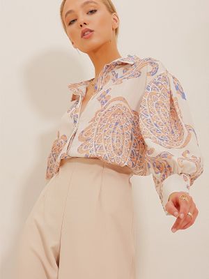 Koszula Trend Alaçatı Stili beżowa