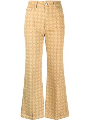 Παντελόνι με σχέδιο Nanushka κίτρινο