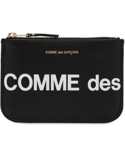 Bőr pénztárca Comme Des Garçons Wallet fekete