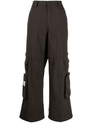Pantalon cargo en coton avec poches Izzue noir