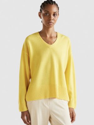 Пуловер United Colors Of Benetton желтый