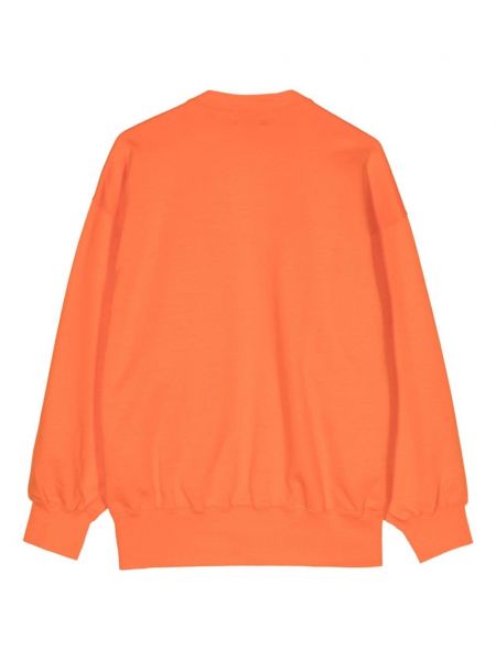 Bluza bawełniana z nadrukiem Kolor pomarańczowa