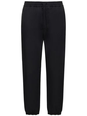Bavlnené nylonové nohavice Moncler čierna