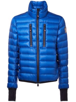 Nylonowa kurtka puchowa Moncler Grenoble niebieska