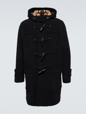 Cappotto di lana Burberry nero