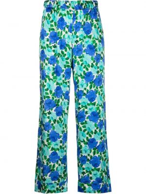 Pantaloni a fiori P.a.r.o.s.h. blu