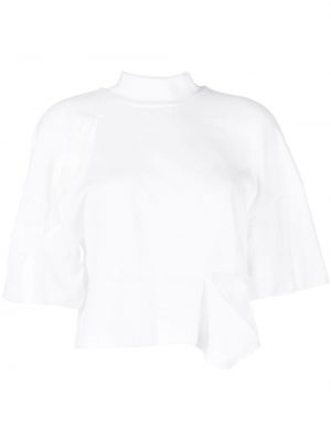 Памучна тениска с протрити краища Undercover бяло