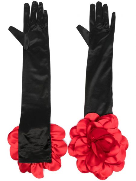Květinové saténové rukavice Parlor