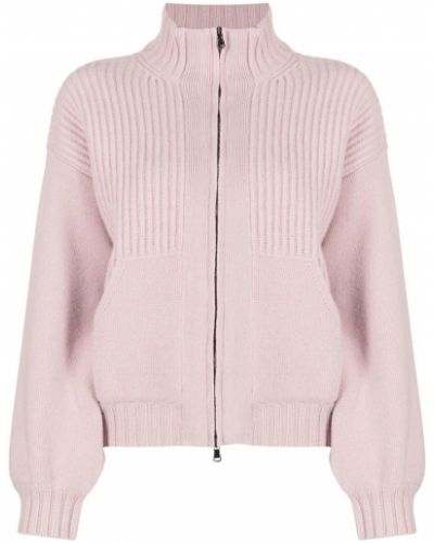 Cardigan con cerniera Pringle Of Scotland rosa