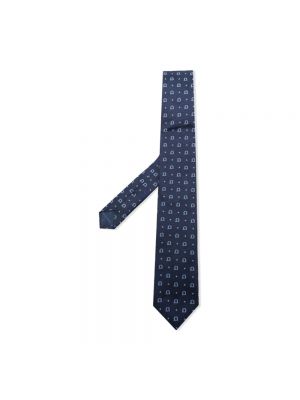 Jedwabny krawat Salvatore Ferragamo niebieski