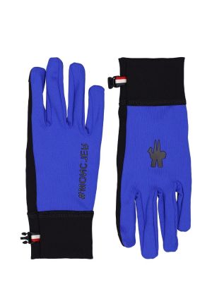 Найлонови ръкавици от джърси Moncler Grenoble синьо