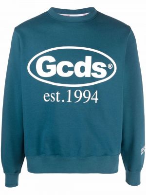 Raštuotas džemperis Gcds mėlyna