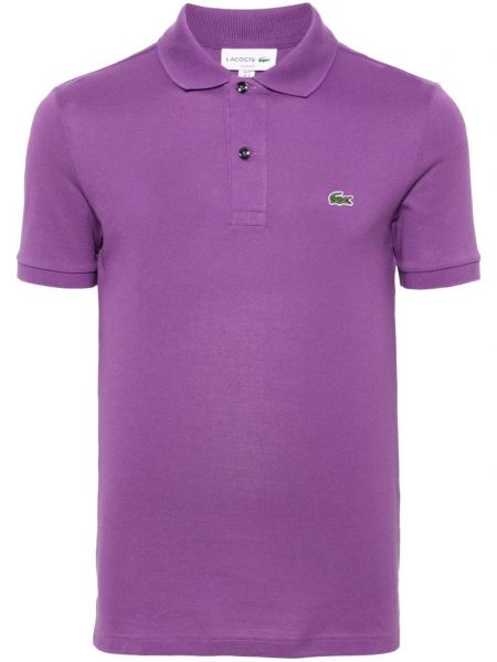 Medvilninis polo marškinėliai Lacoste violetinė