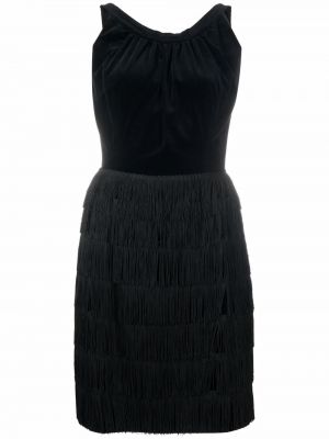 Kleid mit fransen A.n.g.e.l.o. Vintage Cult schwarz