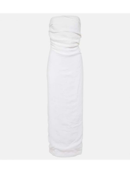 Ленена макси рокля Tove бяло
