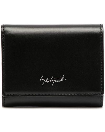 Kožená peňaženka s potlačou Discord Yohji Yamamoto čierna