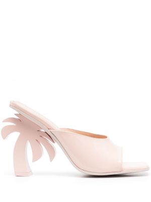 Papuci tip mules din piele Palm Angels roz