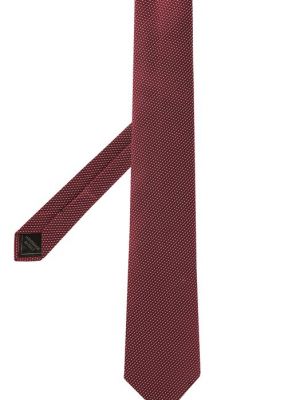 Шелковый галстук Brioni бордовый
