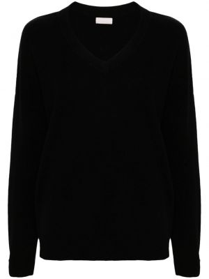 Maglione di lana con scollo a v Liu Jo nero