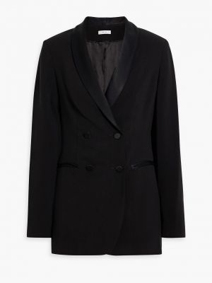 Черный пиджак из крепа Iris & Ink
