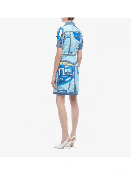 Джинсовое платье с принтом Moschino