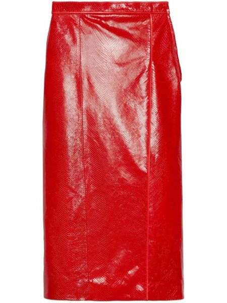 Červené pouzdrová sukně Gucci