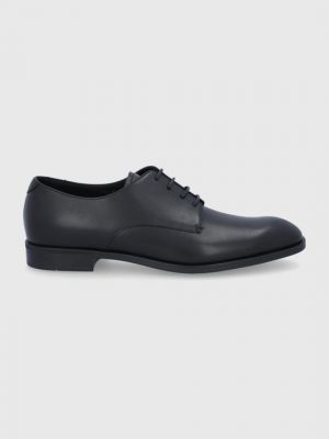 Кожаные ботинки Emporio Armani черные